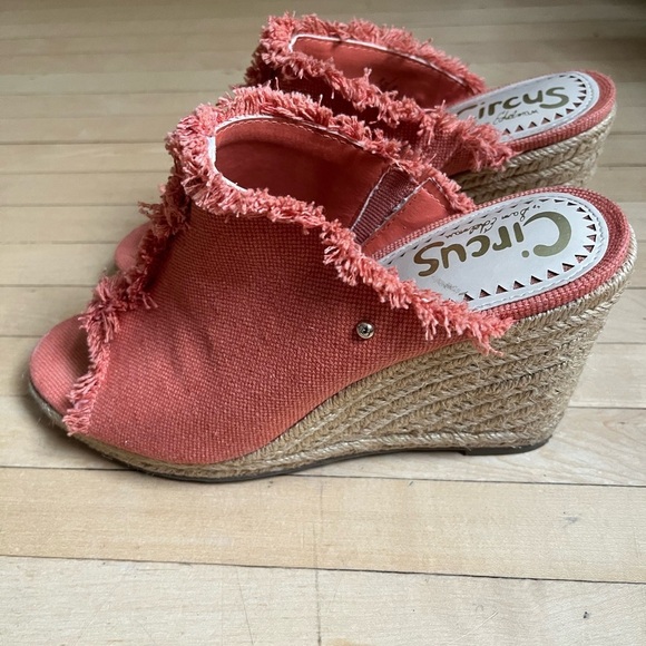 Women's Circus by Sam Edelman Coral Open-Toe Wedges - Picture 6 of 6